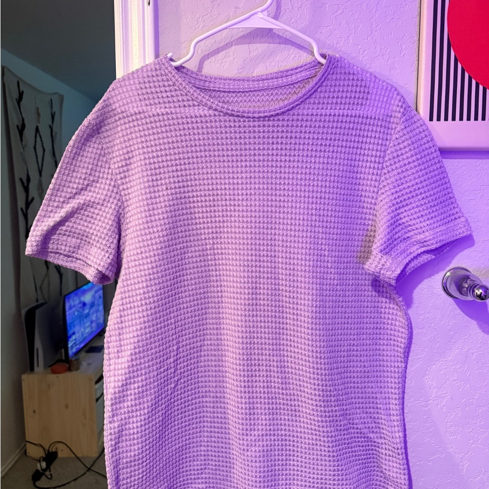 SHEIN Lavender Short Sleeve Tee